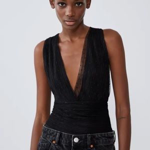 Zara plumeria bodysuit